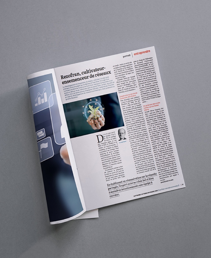 Page of the article about Rezofran in EcoRéseau Franchise & Concept(s)